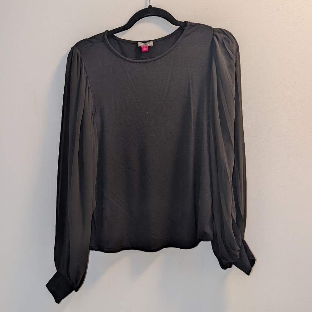 Vince Camuto Black Balloon Sleeve Blouse – Size S - Picture 3 of 6
